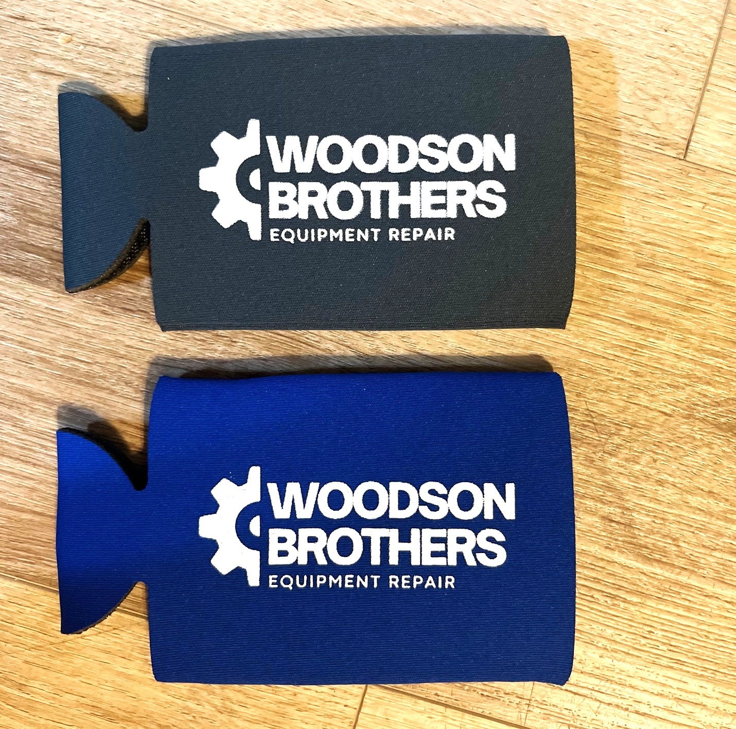 Woodson Brothers Logo Slim Can Koozie