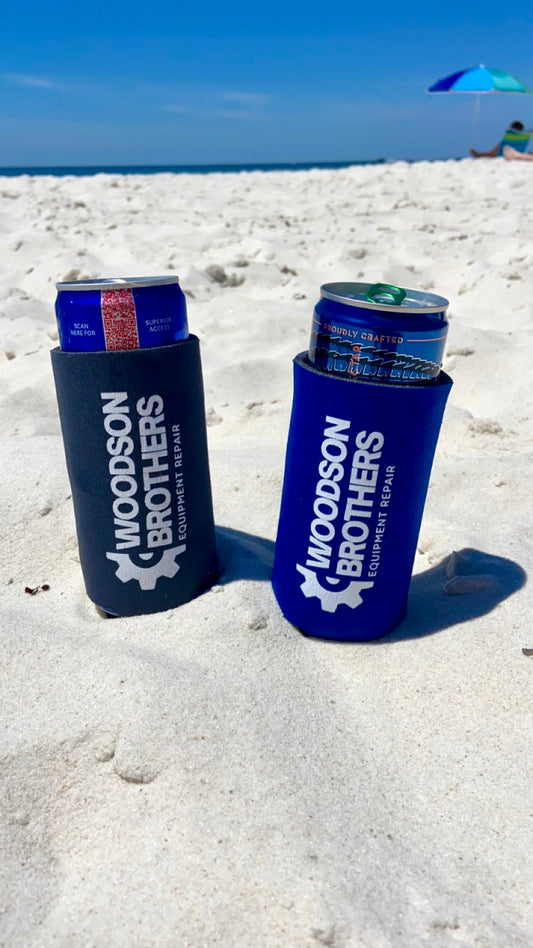 Woodson Brothers Logo Slim Can Koozie
